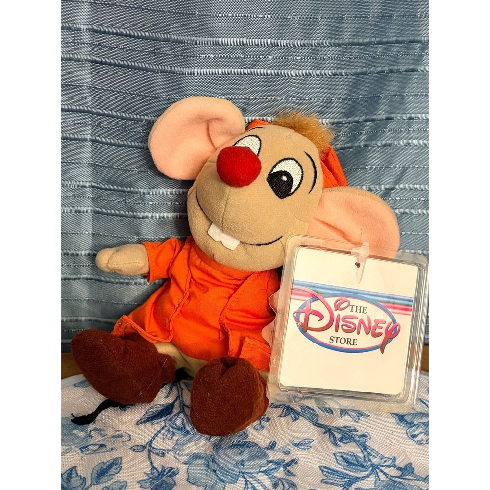 Dinsey NWT Vintage Jaq Mouse Cinderella Beanie Plush